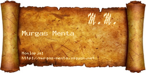 Murgas Menta névjegykártya